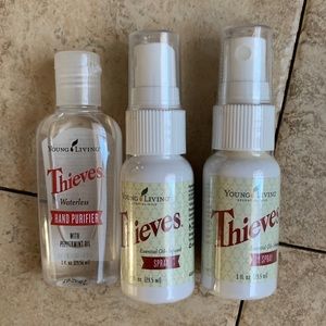 Young Living Essential Oils Thieves Sanitizer and Two Sprays